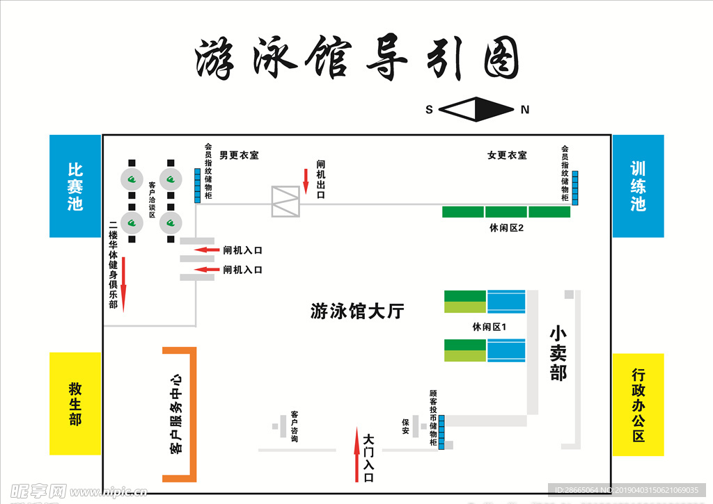 游泳馆导引图