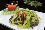 小笋炒蕨菜