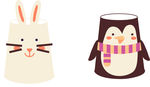 创意纸杯小兔 企鹅