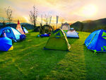 帐篷 草坪 露营 自然风景