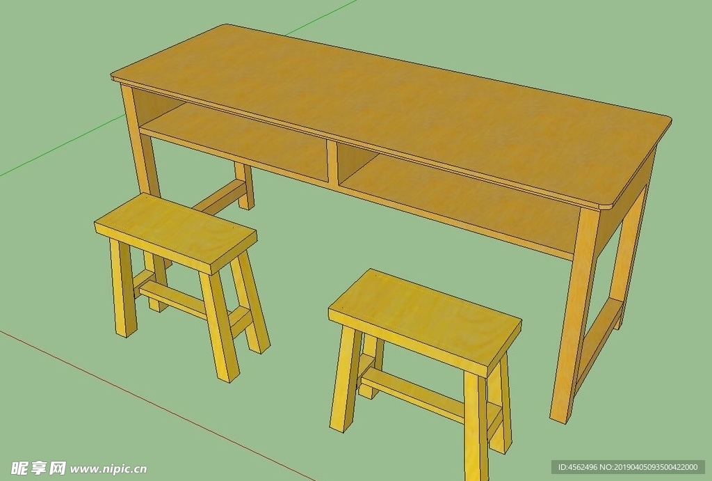 课桌模型