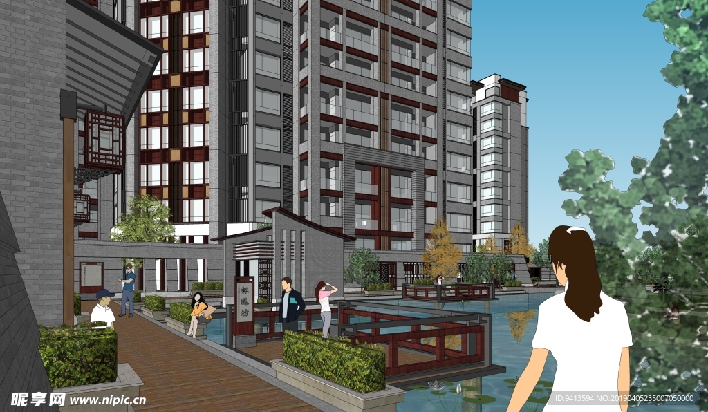 现代风格住宅小区及景观庭院