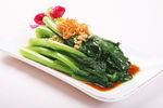 冬菜肉松蒸菜心