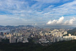 建筑空间城市建筑蓝天白云图片