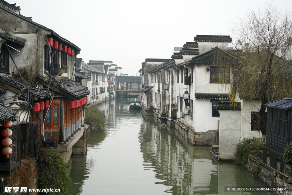 江南水乡西塘古镇 河道建筑