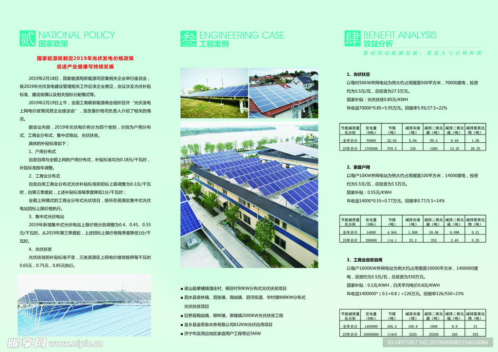 绿色折页 绿色三折页 三折页