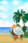 夏季海滩背景