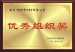 企业铜牌优秀组织奖
