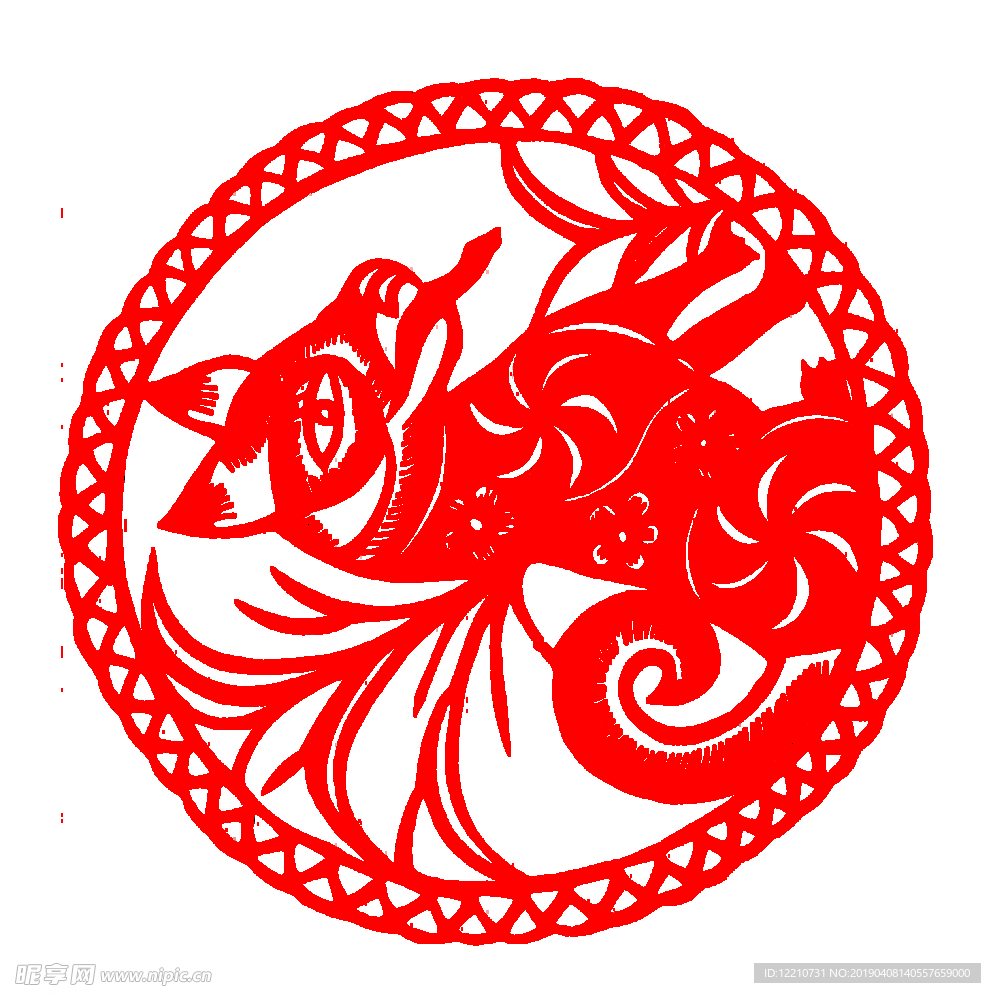 十二生肖剪纸   狗