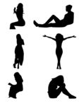 女性剪影