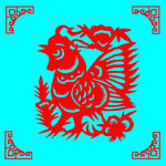 鸡剪纸