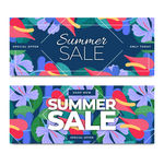 2款彩色夏季花草banner