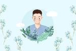 手绘植物 插画植物 手绘花 画