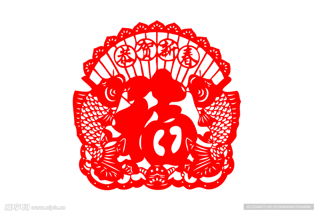 中国风窗花剪纸