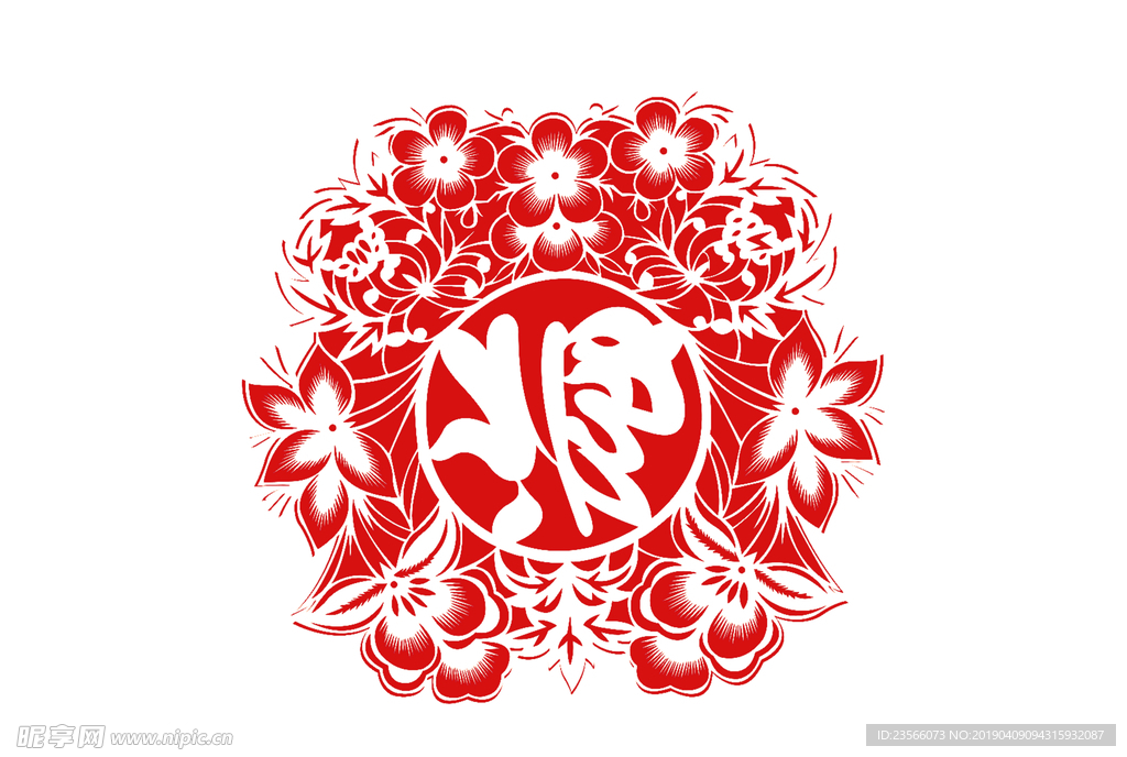 中国风窗花剪纸
