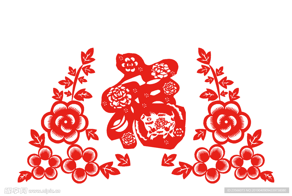 中国风窗花剪纸