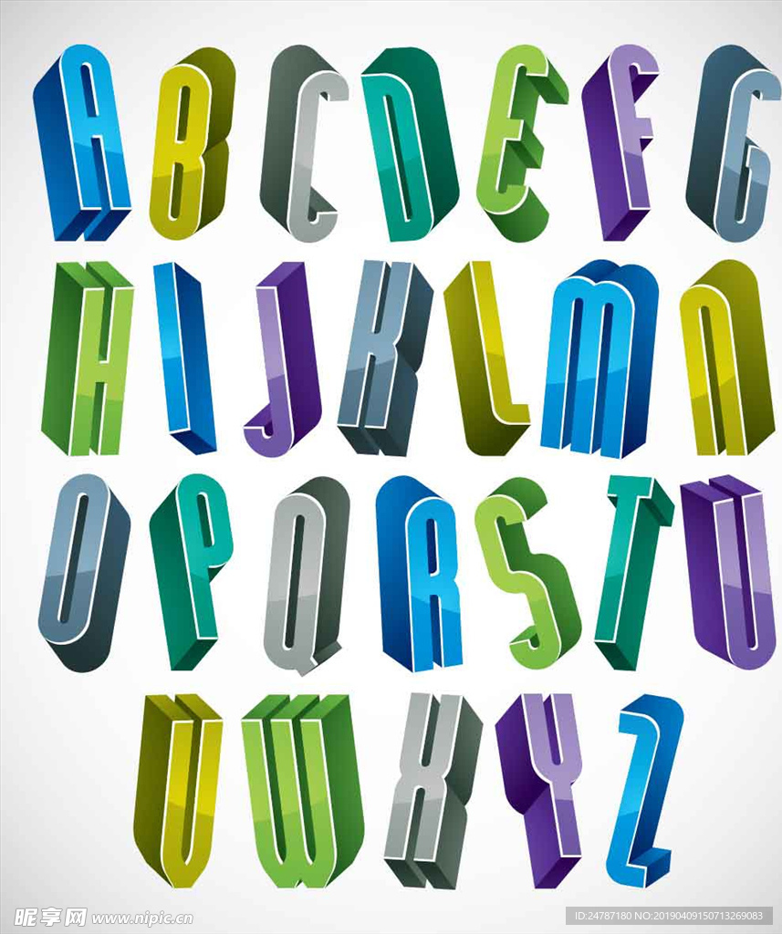 3D立体字母