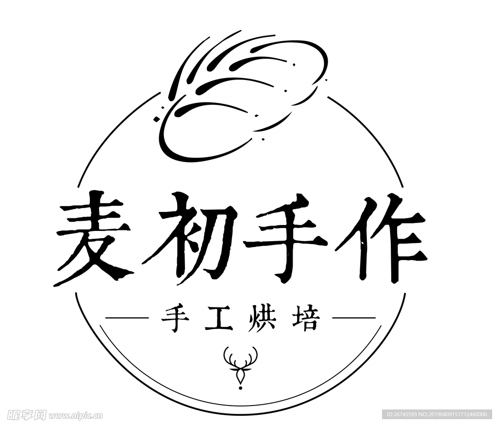 麦初手作logo
