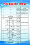 价格表
