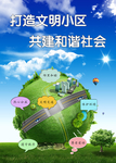 小区文明海报