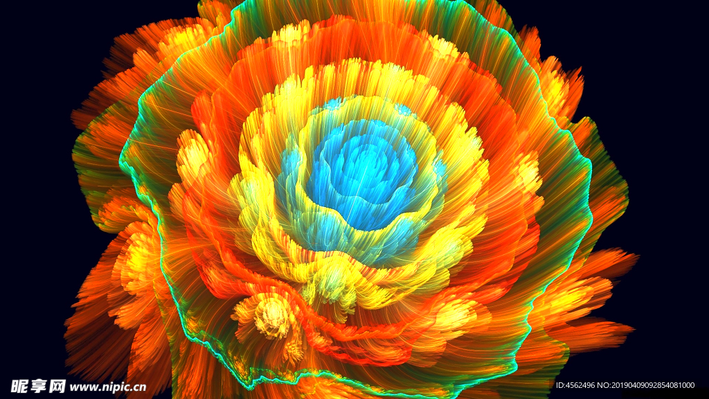 3D抽象花