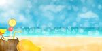 清新夏季海报背景