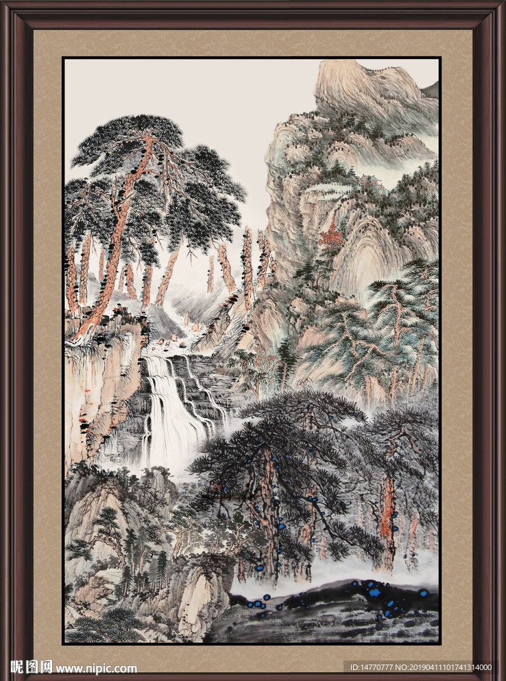 竖幅山水
