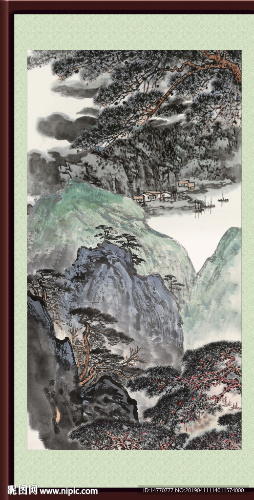 竖幅山水