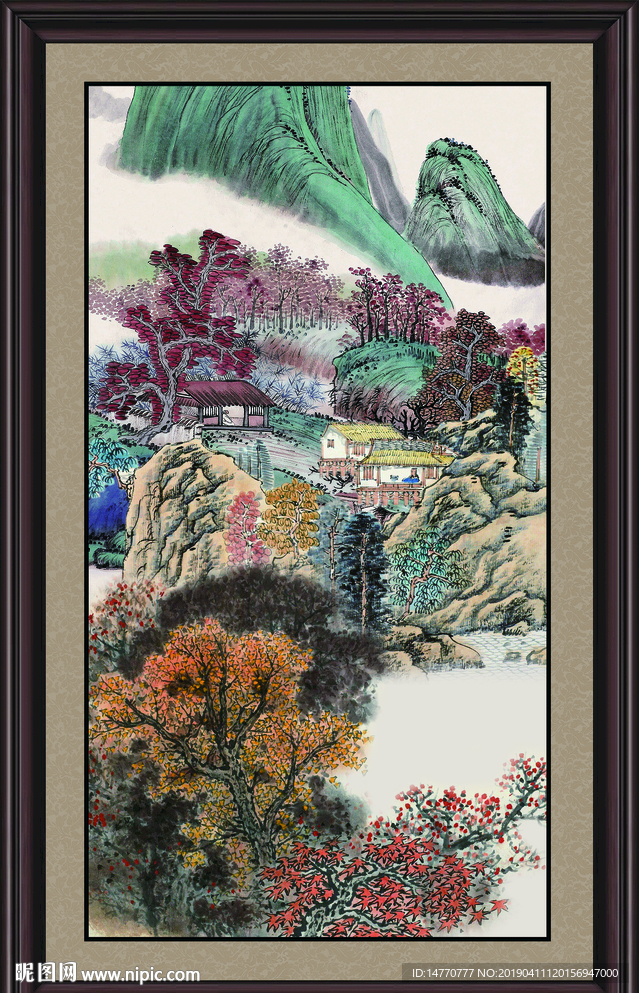 竖幅山水