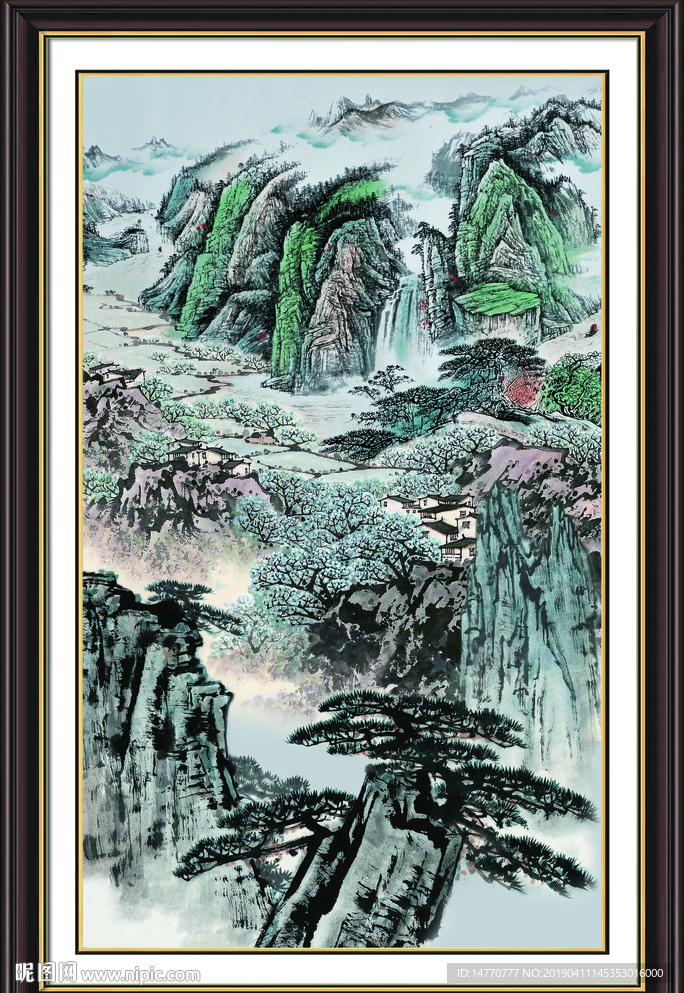 竖幅山水