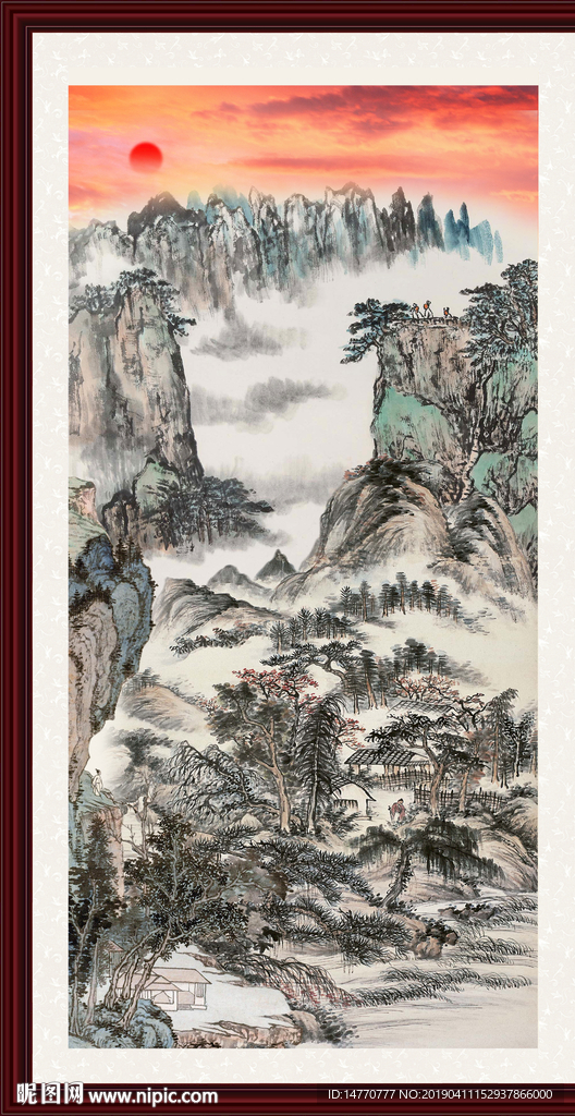 竖幅山水