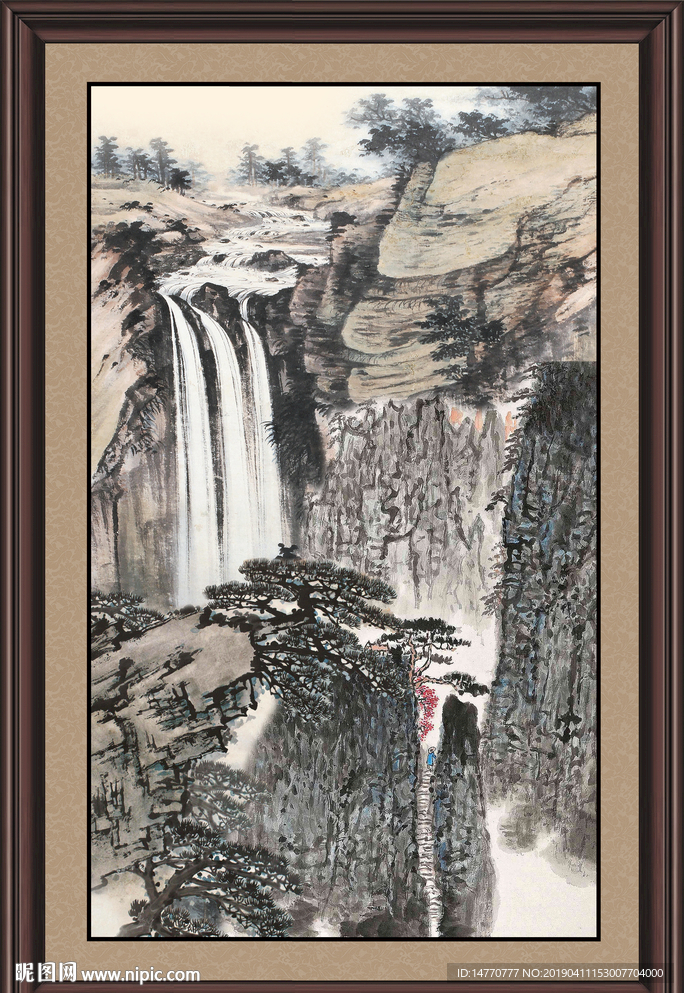 竖幅山水