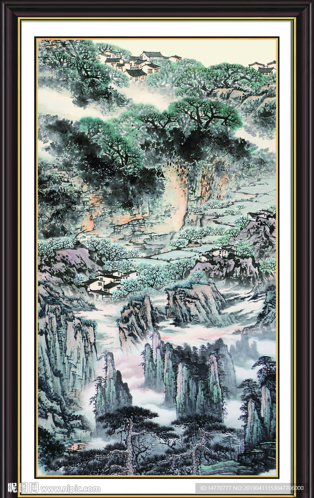 竖幅山水
