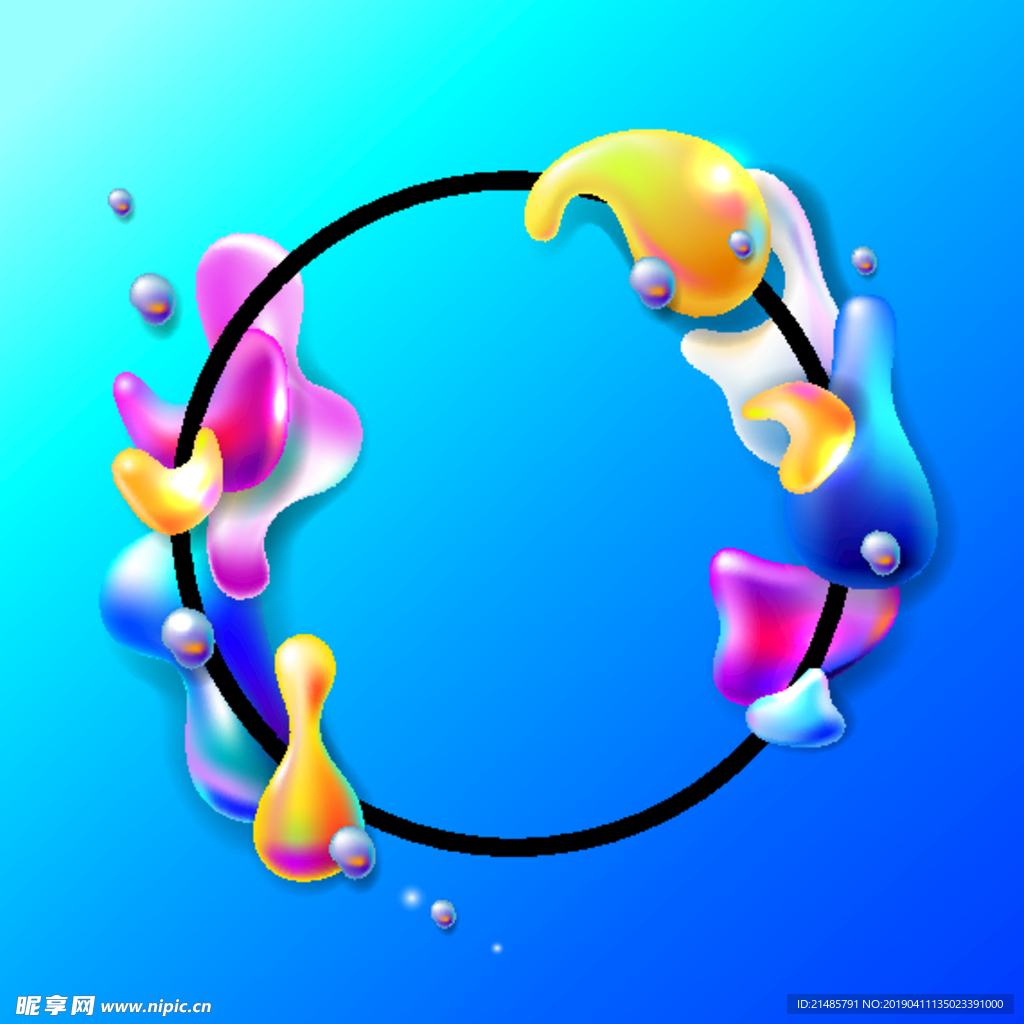 彩色水滴