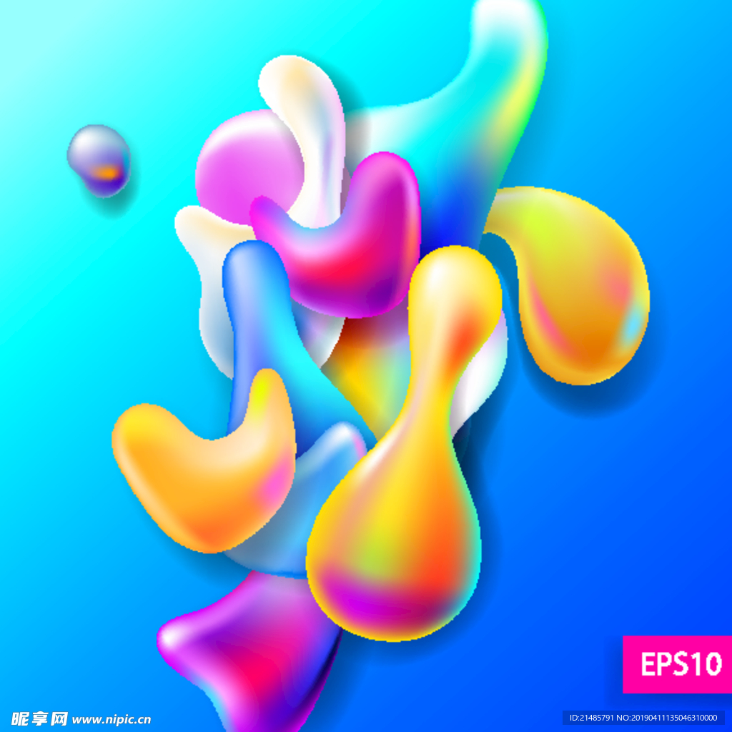 彩色水滴