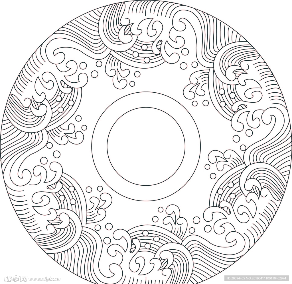 圆形水纹