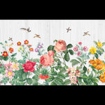 时尚手绘花卉壁画背景墙
