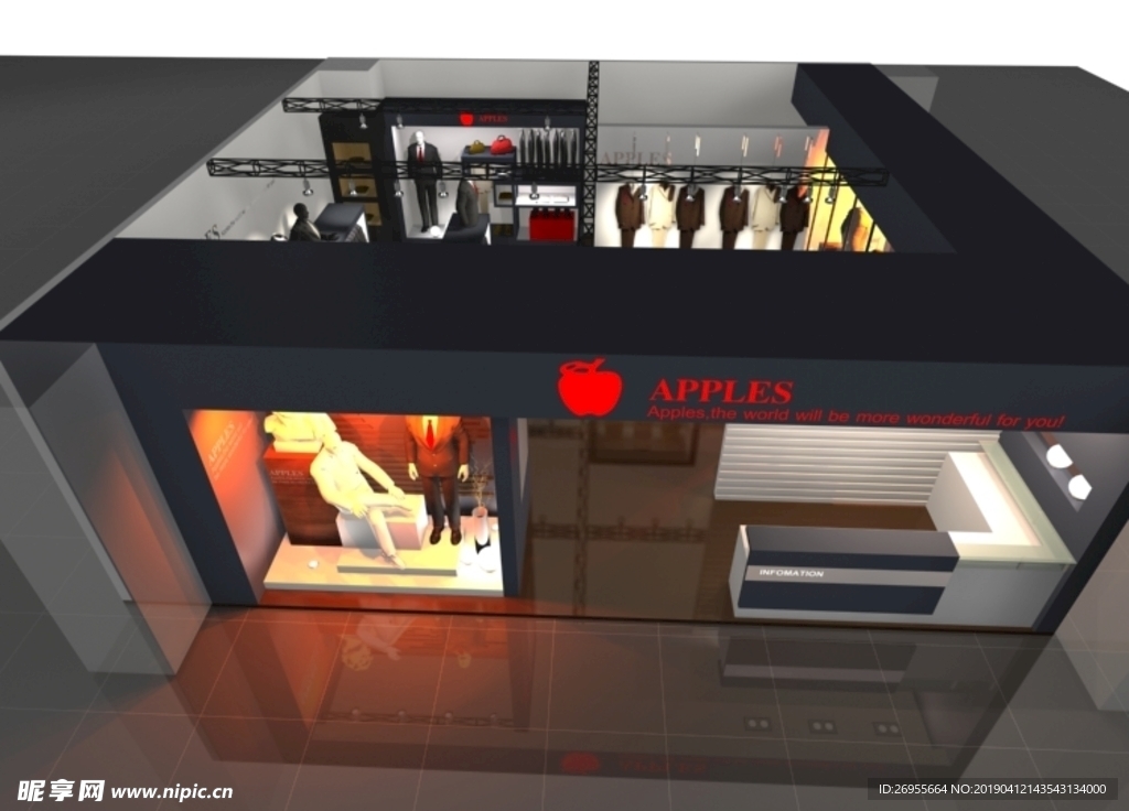 3d展览设计 展台设计 简洁
