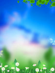 清新花草背景