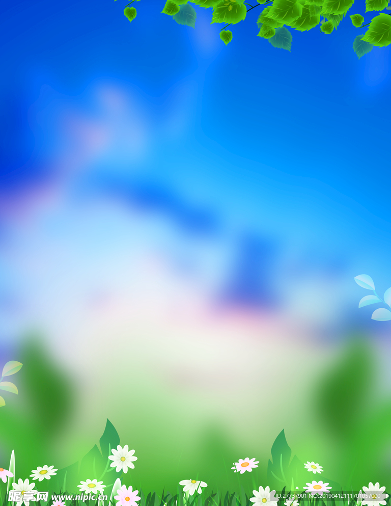 清新花草背景