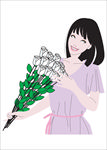 摩登女郎时尚女郎插画