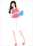 摩登女郎时尚女郎插画