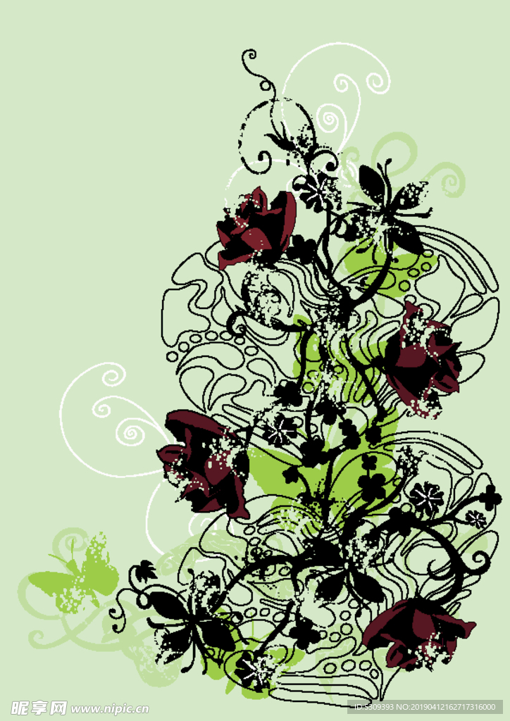 欧美花纹