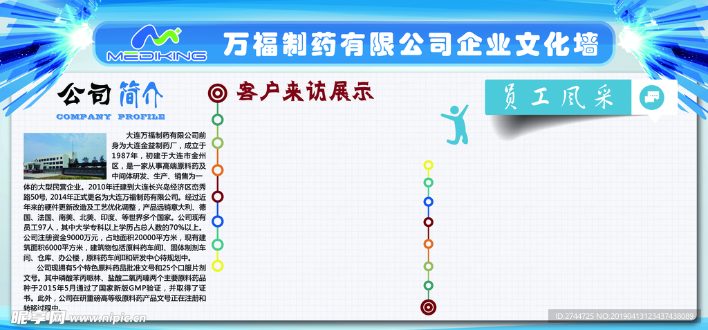 企业文化墙展板