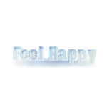 feel happy 艺术字