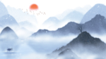 传统山水水墨画