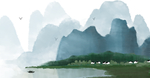 传统山水水墨画