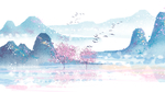 传统山水水墨画