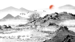 传统山水水墨画