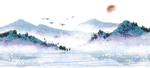 传统山水水墨画
